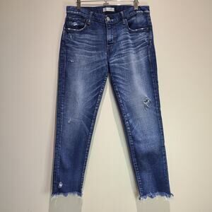 Moussy Vintage Jeans Size 29 Checotah Skinny Raw Hem Distressed Mid Rise